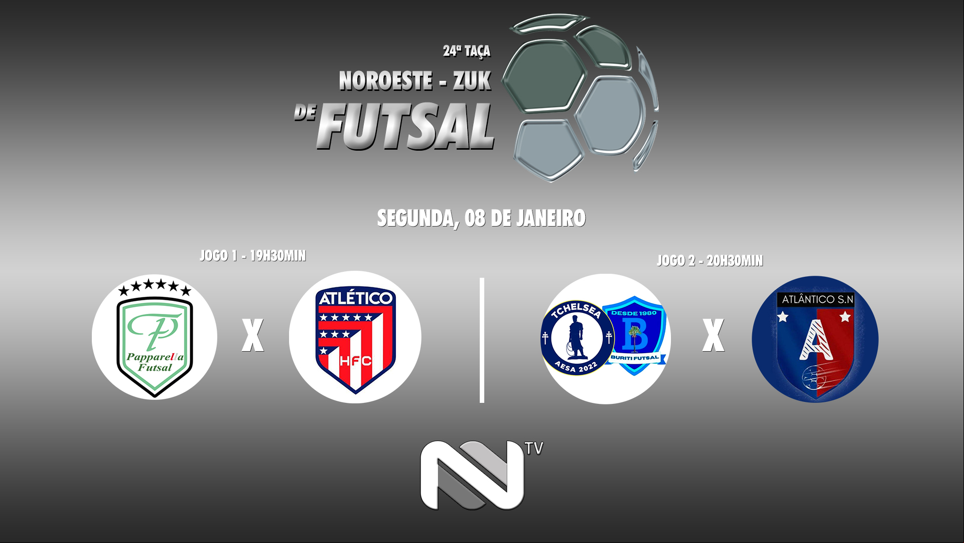 6ª Rodada: Papparella x Atlético HFC - Tchelsea x Atlântico São Nicolau